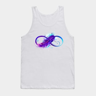 Infinity with Purple Feather Tank Top